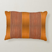 Exotic Faux Snake Leather & Linear Stripe Pumpkin Accent Kussen (Achterkant)