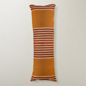 Exotic Faux Snake Leather & Linear Stripe Pumpkin Lichaamskussen (Voorkant Verticaal)