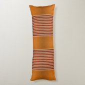 Exotic Faux Snake Leather & Linear Stripe Pumpkin Lichaamskussen (Achterkant (Verticaal))