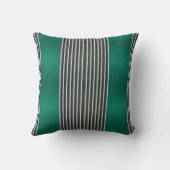 Exotic Faux Snake Leather Linear Stripe Turquoise Kussen (Achterkant)