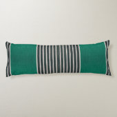 Exotic Faux Snake Leather Linear Stripe Turquoise Lichaamskussen (Achterkant)