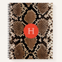 Exotic Faux Snake Skin Pattern Monogram