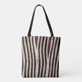 Exotic Faux Zebra Stripes Animal Print Tote Bag (Achterkant)