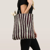 Exotic Faux Zebra Stripes Animal Print Tote Bag (Dichtbij)