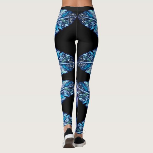 Exotic Feather Black Leggings - Kies kleur (Achterkant)