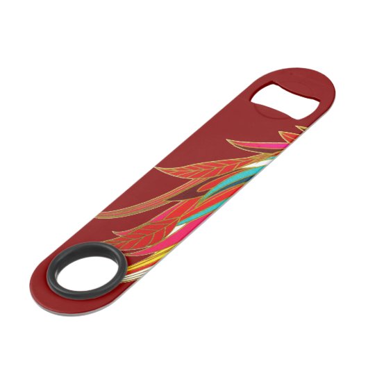 Exotic Feathers Red Speed Flessenopener (Achterkant Gekanteld)