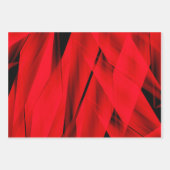Exotic Flaming Red Trendy Abstract Design Inpakpapier Vel (Voorkant 3)
