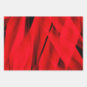 Exotic Flaming Red Trendy Abstract Design Inpakpapier Vel (Voorkant 2)