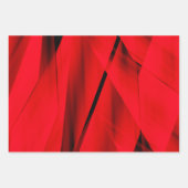 Exotic Flaming Red Trendy Abstract Design Inpakpapier Vel (Voorkant)