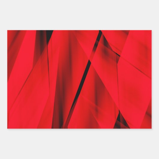 Exotic Flaming Red Trendy Abstract Design Inpakpapier Vel (Voorkant)