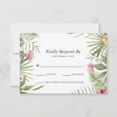 Exotic Floral Design RSVP Kaartje (Voorkant)