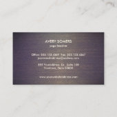 Exotic Floral Gold  Lotus Flower Wood Visitekaartje (Achterkant)