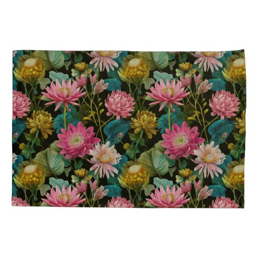 Exotic Floral Pattern BOHO Chic Tropical Foliage Kussensloop (Achterkant)