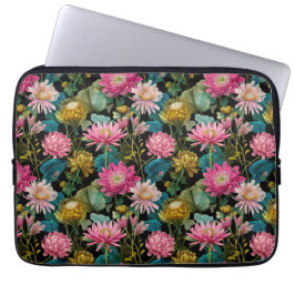 Exotic Floral Pattern BOHO Chic Tropical Leaves  Laptop Sleeve