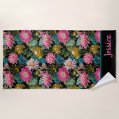 Exotic Floral Pattern Lush Tropical Foliage Name  Strandlaken (Voorkant)