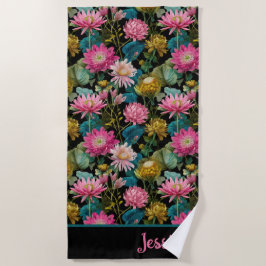 Exotic Floral Pattern Lush Tropical Foliage Name  Strandlaken