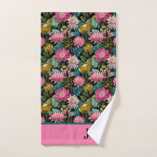Exotic Floral Pattern Lush Tropical Leaves Name  Bad Handdoek (Handdoek)