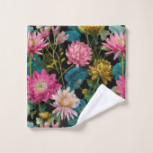 Exotic Floral Pattern Lush Tropical Leaves Name  Bad Handdoek (Wasdoekje)