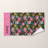 Exotic Floral Pattern Lush Tropical Leaves Name  Bad Handdoek (Handdoek)