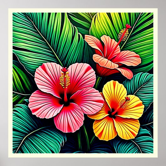 Exotic Flower Garden Dreams Poster (Voorkant)