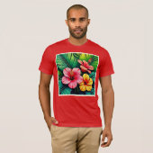 Exotic Flower Garden Dreams T-shirt (Voorkant volledig)