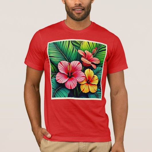 Exotic Flower Garden Dreams T-shirt (Voorkant)