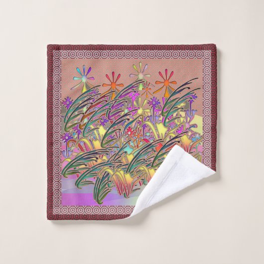 Exotic Flower Garden Gift Bad Handdoek (Wasdoekje)
