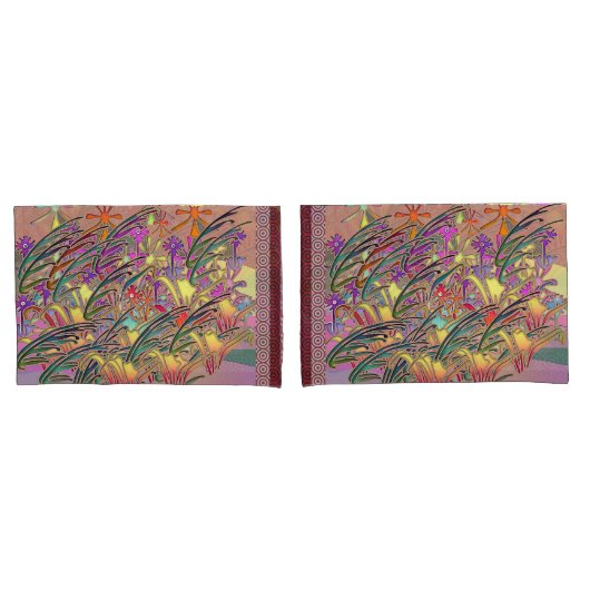 Exotic Flower Garden Pair Standaard Kussensloop (Voorkant-Set)