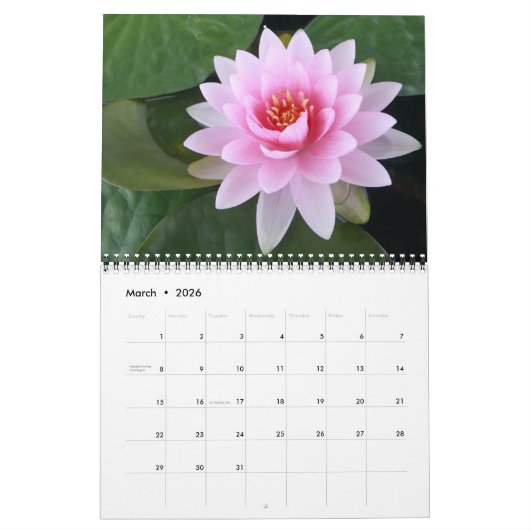 Exotic Flowers Calendar Kalender (Mar 2026)