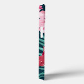 Exotic Flowers Monogram Roze Case-Mate iPhone Case (Achterkant / Rechts)