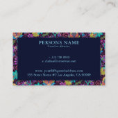 Exotic Flowers Pattern Glass-krads Textuur Visitekaartje (Achterkant)