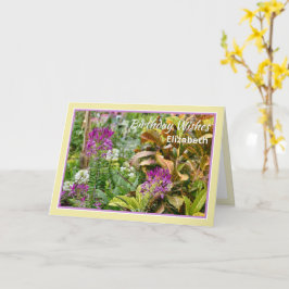Exotic Flowers Specialized Happy Birthday Kaart
