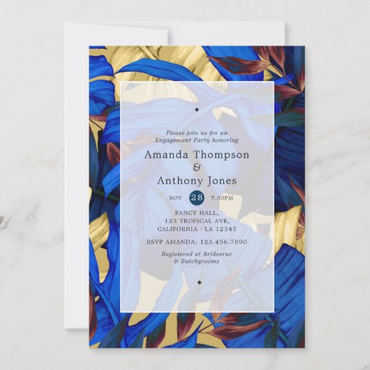 Exotic Forest Engagement Party Kaart (Voorkant)