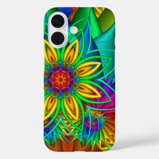 Exotic Fractal Flowers Phone Case (Achterkant)