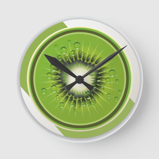 Exotic Fruit Kiwi Wall klok (Voorkant)