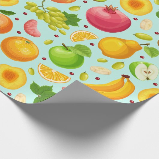 Exotic Fruit Pattern Wrapping Paper Cadeaupapier (Hoek)