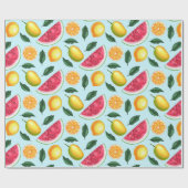 Exotic Fruit Pattern Wrapping Paper Cadeaupapier (Vlak)