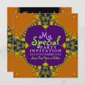 Exotic Fun Goddess Girls Uitnodiging voor een fees (Voorkant / Achterkant)