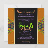 Exotic Fun Goddess Girls Uitnodiging voor een fees (Achterkant)