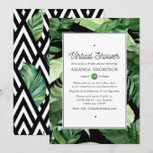 Exotic Geometric Forest Virtual Vrijgezellenfeest Kaart (Voorkant / Achterkant)