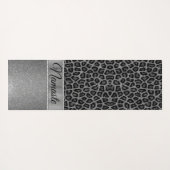 Exotic Glittery Black en Grey Yogamat (Achterkant (horizontaal))