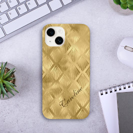Exotic Gold Geometric Elegant Patroon Case-Mate iPhone 14 Hoesje