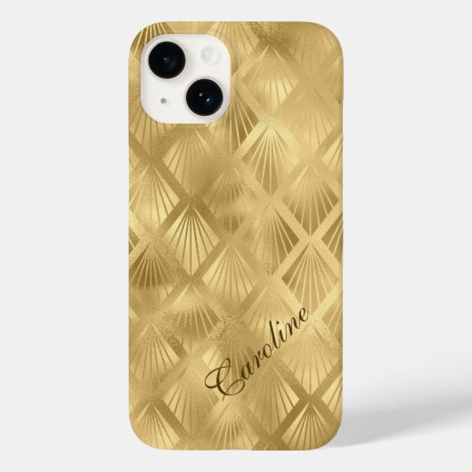 Exotic Gold Geometric Elegant Patroon Case-Mate iPhone Case (Achterkant)