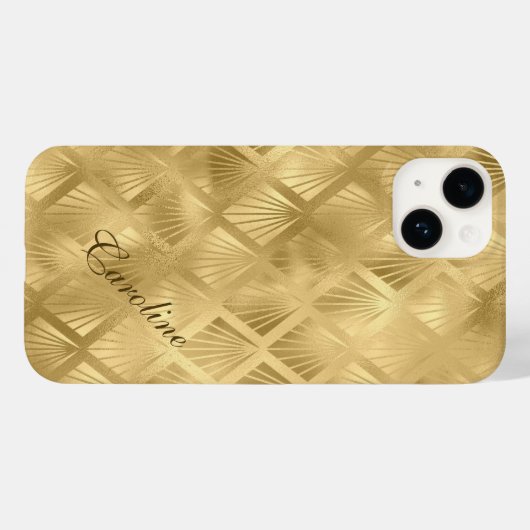Exotic Gold Geometric Elegant Patroon Case-Mate iPhone Case (Achterkant (horizontaal))