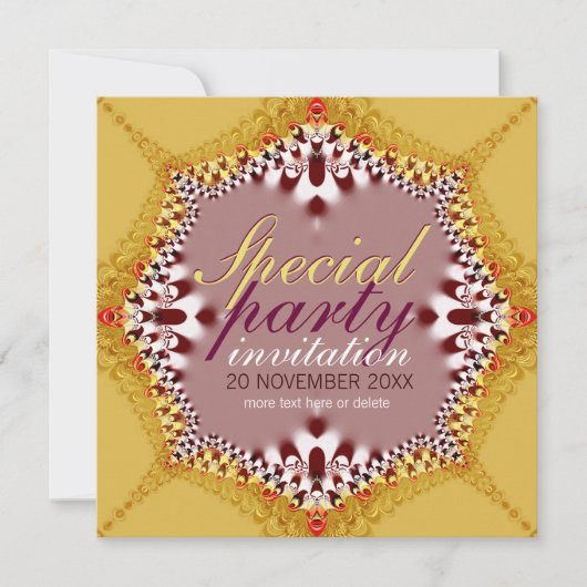 Exotic Gold Girls Boudoir Party Uitnodiging (Voorkant)