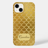 Exotic Gold Mermaid Scale Patroon Case-Mate iPhone Case (Achterkant)