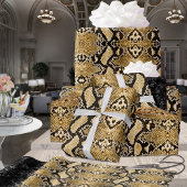 Exotic Gold Python Snakeskin Cadeaupapier