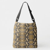 Exotic Gold Python Snakeskin Crossbody Tas (Voorkant)