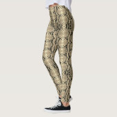Exotic Gold Tone Boa Constrictor Snakeskin Leggings (Links)