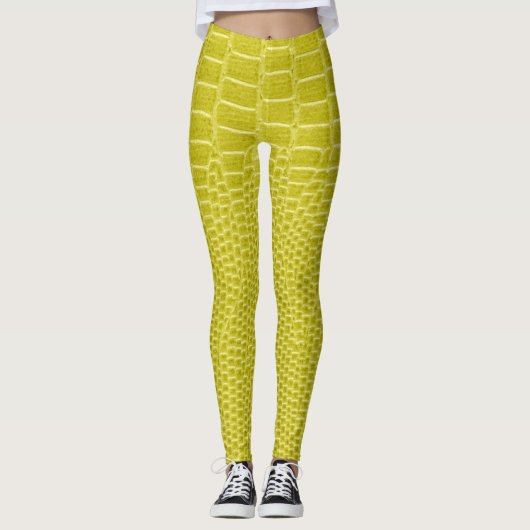 Exotic Golden Lizard Skin look Leggings (Voorkant)